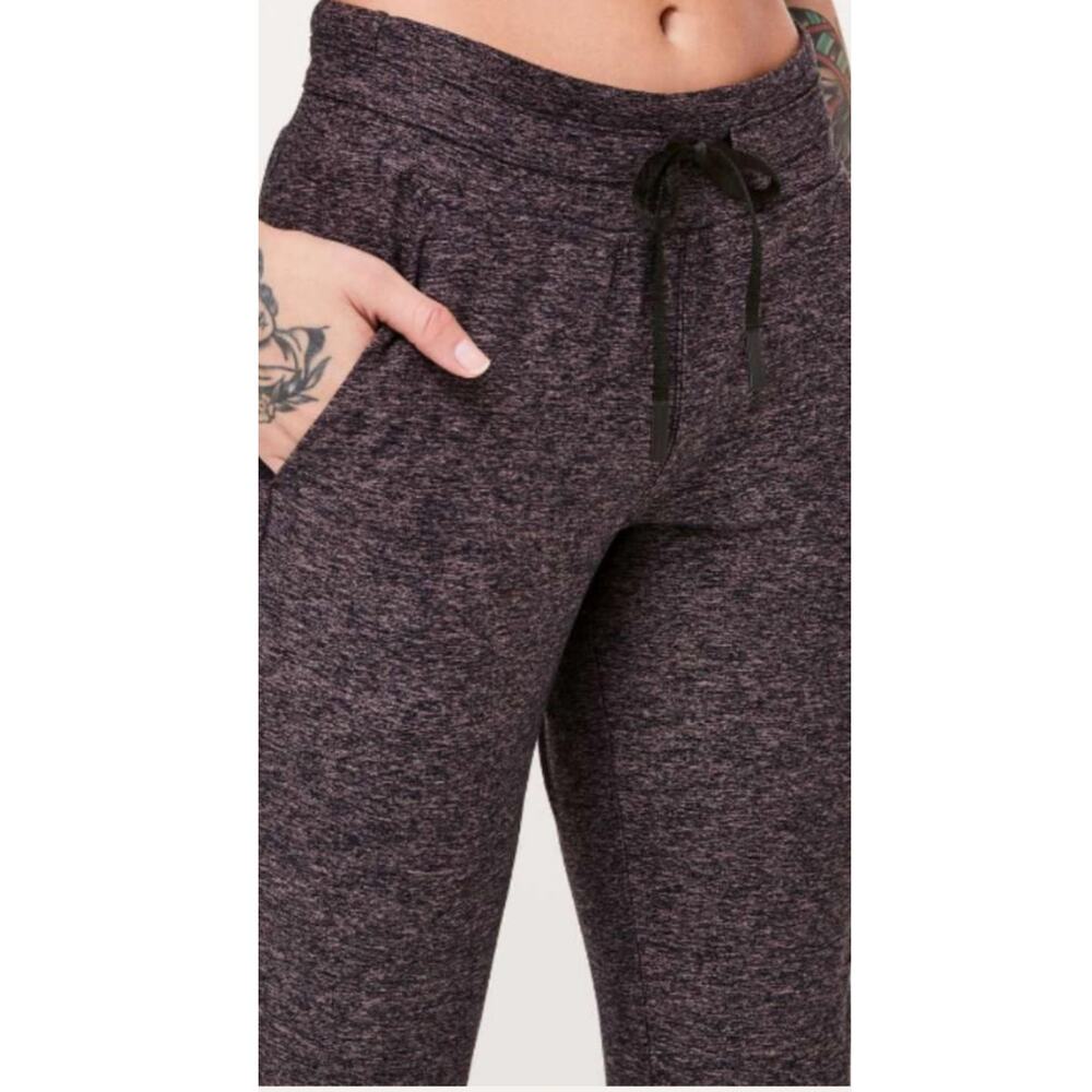 Lululemon Womens Ready To Rulu Joggers Pant Size 2 Heathered Rose Black
